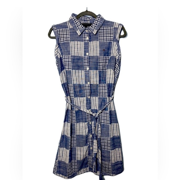 TOMMY HILFIGER
Sleeveless Patchwork Shirtdress, size 12. Great for 4th of July! - Picture 4 of 11